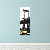 Yellow Taxi New York City Brooklyn Bridge Nyc Leinwanddruck (Insitu (Holzboden))