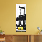 Yellow Taxi New York City Brooklyn Bridge Nyc Leinwanddruck (Insitu (Wohnzimmer))