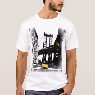 Yellow Taxi New York City Nyc Moderner Pop Kunst T-Shirt