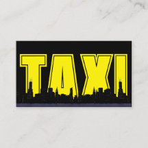 Yellow TAXI-Night City Skyline-Taxifahrer