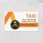 Yellow Taxi Routes Cab Treiber Visitenkarte (Rückseite)