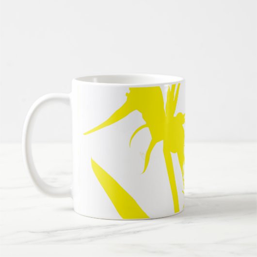 YELLOW - Tazon con Flor del paraíso en amarillo Kaffeetasse (Links)