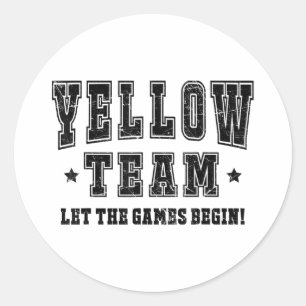Yellow Team Field Day Spirit Squad Lasse die Spiel Runder Aufkleber