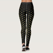 Yellow Techno Dot Pattern Leggings (Rückseite)