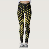 Yellow Techno Dot Pattern Leggings (Vorderseite)