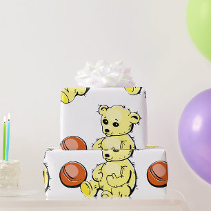 Yellow Teddy Bear Geschenkpapier