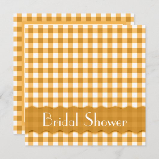 Yellow Tee Party Brautparty Einladung (Vorne/Hinten)