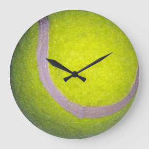 Yellow Tennis Ball,   Große Wanduhr