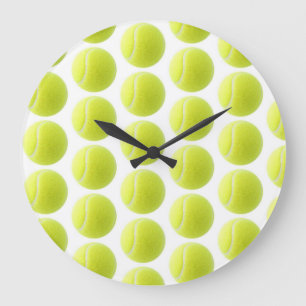 Yellow Tennis Ball Große Wanduhr