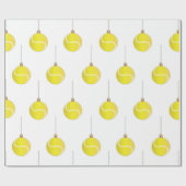 Yellow Tennis Ball Ornament Weihnachtsthema Sport Geschenkpapier (Flach)
