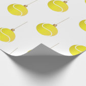 Yellow Tennis Ball Ornament Weihnachtsthema Sport Geschenkpapier (Ecke)