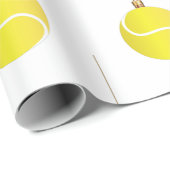 Yellow Tennis Ball Ornament Weihnachtsthema Sport Geschenkpapier (Rolleneckpunkt)