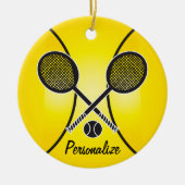 Yellow Tennis Ball | Personalisieren Keramikornament (Vorne)