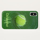 Yellow Tennis Ball Personalisiert Case-Mate iPhone Hülle (Rückseite (Horizontal))