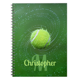 Yellow Tennis Ball Personalisiert Notizblock