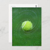 Yellow Tennis Ball Personalisiert Postkarte (Vorne/Hinten)