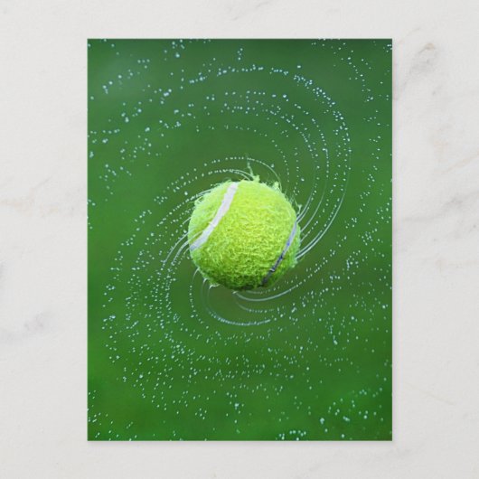 Yellow Tennis Ball Personalisiert Postkarte (Vorderseite)