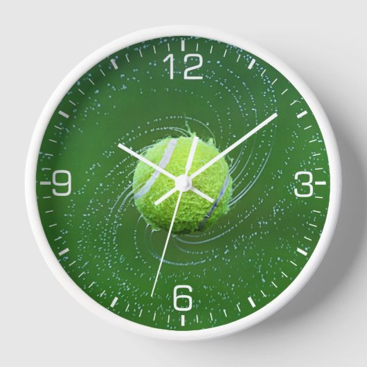 Yellow Tennis Ball Personalisiert Uhr (Vorderseite)