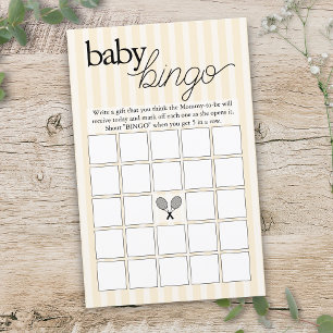Yellow Tennis Preppy Chic Bingo Baby Showspiel