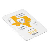 Yellow Texas Curling Ribbon Save the Date Magnet (Rechte Seite)