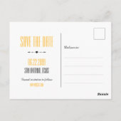 Yellow Texas Curling Ribbon Save the Date Postkarte (Rückseite)