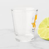 Yellow Texas Curling Ribbon Wedding Date Schnapsglas (Links)