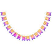 YELLOW Text Happy Birthday | Bearbeitbar Wimpelkette (Alle)