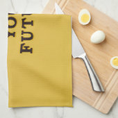 Yellow Text Kitchtuch Geschirrtuch (Viertel Falte)