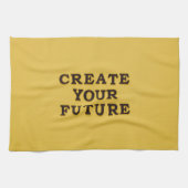 Yellow Text Kitchtuch Geschirrtuch (Horizontal)