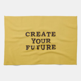 Yellow Text Kitchtuch Geschirrtuch