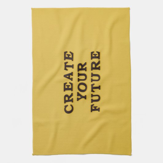 Yellow Text Kitchtuch Geschirrtuch (Vertikal)