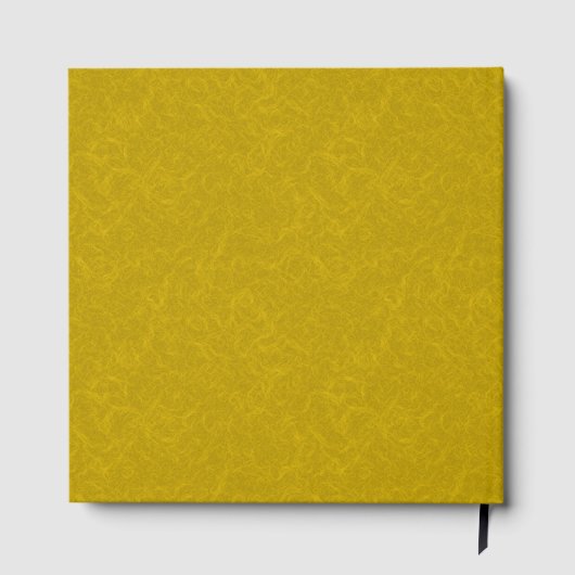 Yellow textured surface with  swirling pattern gästebuch (Rückseite)