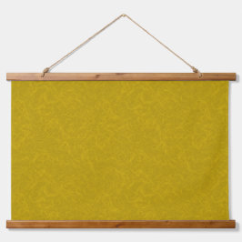 Yellow textured surface with  swirling pattern wandteppich mit holzrahmen
