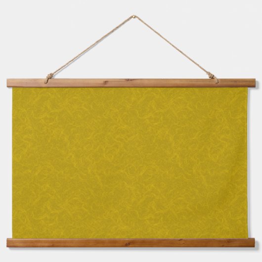 Yellow textured surface with  swirling pattern wandteppich mit holzrahmen (Vorne)