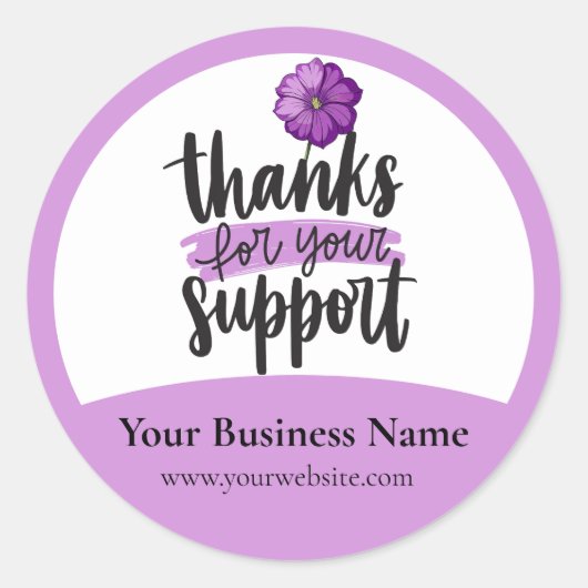 Yellow Thank you packaging sticker (Vorderseite)