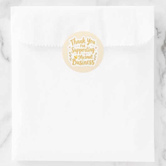 Yellow Thank You Packaging Sticker (Tasche)