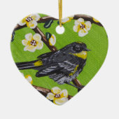 Yellow Throat Warbler ~ Spring Keramik Ornament (Vorne)