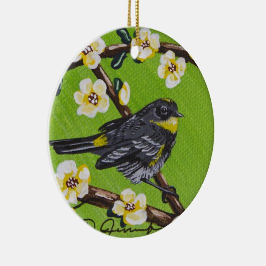 Yellow Throat Warbler ~ Spring Keramikornament (Rechts)