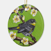 Yellow Throat Warbler ~ Spring Keramikornament (Links)