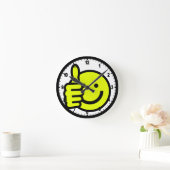 Yellow Thumbs Up Runde Wanduhr (Zuhause)