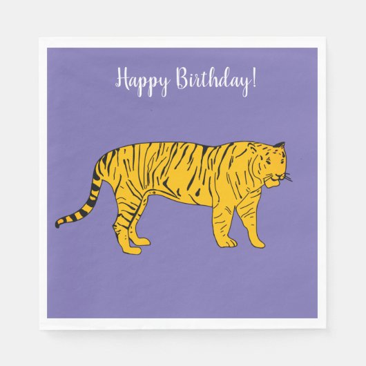 Yellow Tiger Napkins Serviette (Vorderseite)