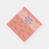 Yellow Tigers Art Napkins Serviette (Ecke)