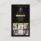 Yellow TikTok Social Media QR-Code Visitenkarte (Vorderseite)