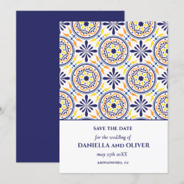 Yellow Tile Save the Date Einladung