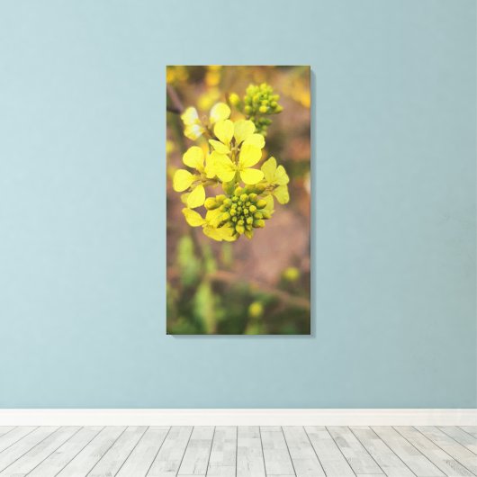 yellow tiny flower spring flora collection leinwanddruck (Insitu (Holzboden))