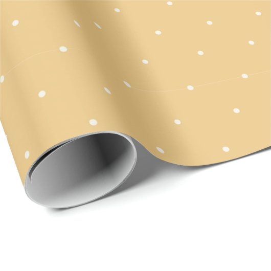 Yellow Tiny Polka Dot Geschenkpapier (Rolleneckpunkt)