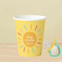 Yellow Tiny Wunder kommt bald, Baby Dusche Pappbecher