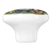 Yellow Toadstol Gnome Keramikknauf (Seitenansicht)