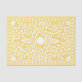 Yellow Traditional Bone Inlay Decoupage Paper Seidenpapier