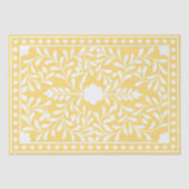 Yellow Traditional Bone Inlay Decoupage Paper Seidenpapier (Vorderseite)